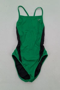 Speedo Damen Badeanzug Größe 12 Einteiler grün schwarz - Bild 1 von 6