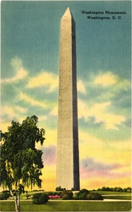Washington DC Monument DC Vintage Postkarte - Bild 1 von 2