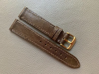 Brown Genuine Lizard Leather watch strap band Custom Size 17 18 19 20 21 22 23mm - Image 1 of 4