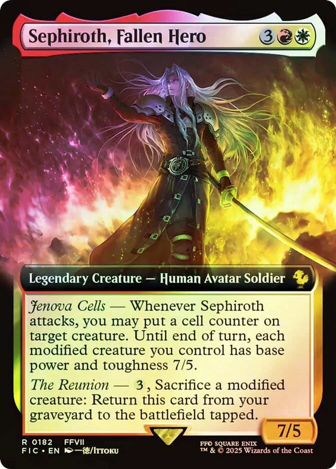 MTG - Sephiroth, Fallen Hero - Extended Art - Foil - FIN 0182 - Image 1 of 1