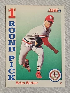 1992 Score #803 Brian Barber - St. Louis Cardinals - Rookie - Picture 1 of 3