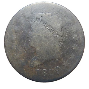 Large cent 1809 Sheldon 280 super clear date - Picture 1 of 2
