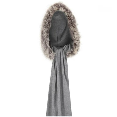 Cabi Put a Hood on it Mezcla de Cachemira Gris Peltre Imitación Piel Bufanda Capucha Talla Única Foto 1 de 4