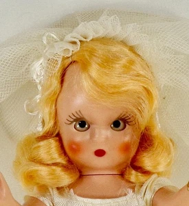 Nancy Ann Storybook Doll Bride #86 Plastic Frozen Leg Blonde Hair in OB - Picture 1 of 15