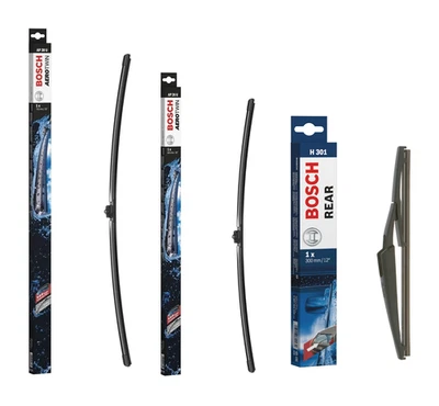 Ford B-Max Wiper Blades Set Front + Rear 2012 Onwards BOSCH AP30U AP26U H301 - Image 1 of 4