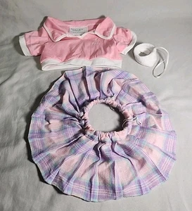 Polo de golf Build A Bear Workshop vintage PInk con falda plisada y pulsera! - Imagen 1 de 7