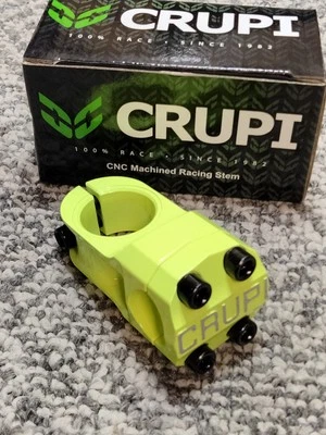 Crupi bmx 1 1/8 Threadless I Beam Piston Stem Expert LTD Day Glow Yellow - Image 1 of 2