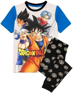 Dragon Ball Z Grey Goku Short Sleeve Long Leg Pyjama Set Boys - Picture 1 of 8