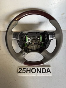 2005-2008 Acura RL Accessories Wood Steering Wheel Taupe KB1 KB2 Rare Clean - Picture 1 of 8