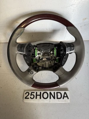 2005-2008 Acura RL Accessories Wood Steering Wheel Taupe KB1 KB2 Rare Clean - Image 1 of 4