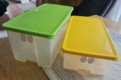 Tupperware Prima Klima 2,0 + 4,6 L Behälter gelb grün Kühlschrank Dose Belüftung - Bild 1 von 4