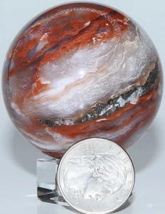 AAA Brazilian Red Agate Sphere / 2.08" (52.83 mm) / 6.90 oz (195.61 gr) 3525 - Picture 1 of 20