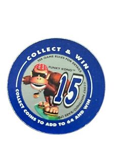 Funky Kong 1997 Nintendo Score 64 at Taco Bell "Item Is A Promo Coin Token Pog"