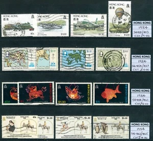 Hong Kong 1984 Full Sets SG450/453- 454/457-458/461-462/465 Used Cat £49.00 - Picture 1 of 1