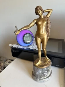 ANTIQUE GERMAN SOLID BRONZE STATUE OF A NUDE LADY LISTED ARTIST R. JAEGER  1910. - Picture 1 of 18