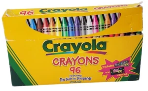 Vintage 2001 Crayola Crayons 96 With Gel FX Metallic FX Built In Sharpener  - Picture 1 of 9
