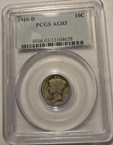 1916-D Mercury Dime PCGS AG03 - Picture 1 of 7