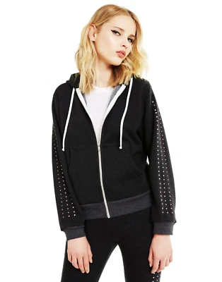 NUEVA SUDADERA CON CAPUCHA WILDFOX "REGAN" ROSA BRILLO ESTRÁS GRIS OSCURO TALLA: XS Foto 1 de 4