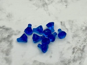 Lego Parts Lot (10) Ct ~ Trans-Dark Blue Rock 1 x 1 Jewel 24 Facet ~ No 30153 - Picture 1 of 1