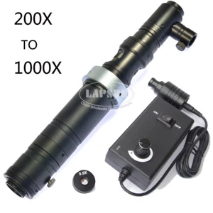 200X- 1000X Zoom Stereo Microscope Camera Coaxial Light Monocular C-mount Lens A - Picture 1 of 5