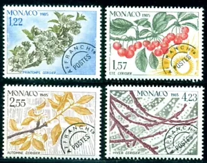 1985 The Four Seasons,cherry tree Branch,spring,summer,winter,Monaco,M.1673,MNH - Picture 1 of 2