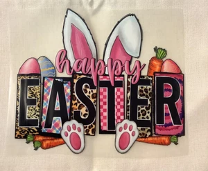 1 Dtf " Happy Easter." Ready to heat press transfer - Picture 1 of 1