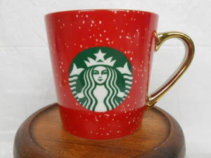 STARBUCKS COFFEE 2020 Red Coffee Cup Mug Mermaid Logo Gold Trim - 18 Oz  - Picture 1 of 12