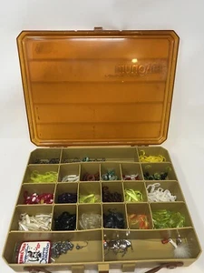 Plano Magnum Tackle Box With Tackle Jigs Tubes Plastics Crappie Panfish Lures - Picture 1 of 13
