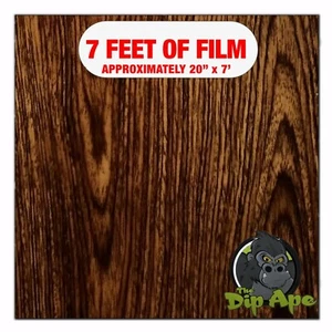 Película hidrográfica madera recta oscura hidro inmersión 7' x 20" hidro inmersión - Imagen 1 de 4