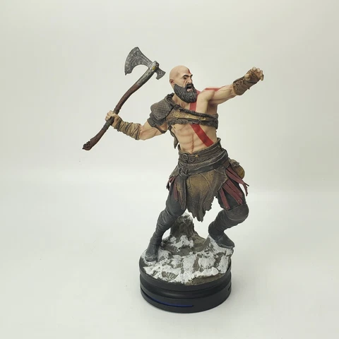 Modern Icons God of War Kratos Figure Statue Statuette Leviathan Axe Base 10 1/2 Cover