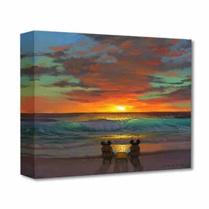 Sharing a Sunset 12x16 Walfrido Garcia Disney Fine Wall Art Treasures on Canvas - Picture 1 of 1