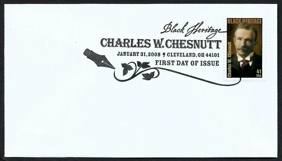 USA, SCOTT # 4222, BLANK FDC COVER - CHARLES W. CHESNUTT, YEAR 2008 - Image 1 of 1