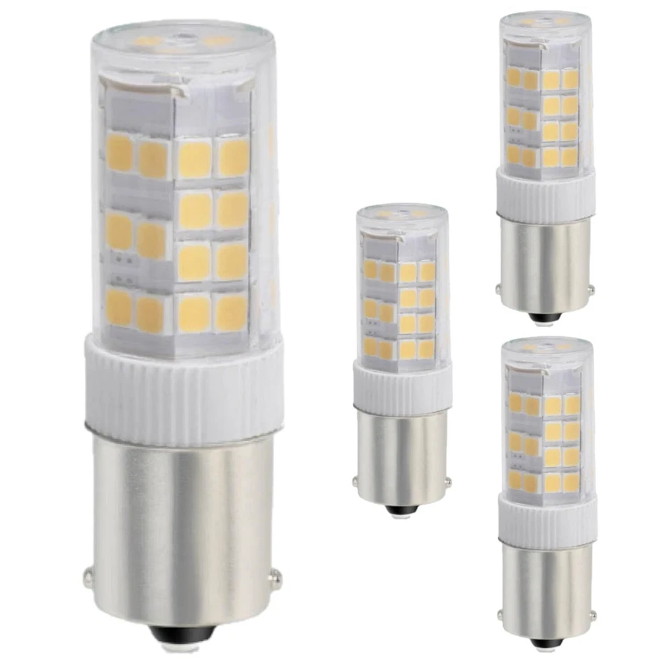 Diodesy 4PK BA15S Bayonet LED Light Bulb, 2700K, 4.5W, 40W, T4 400LM - Image 1 of 4