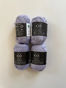 K&C Premium Yarn 70% Bamboo Viscose 30% Cotton - Lavender - Lot of 4 Skeins - Picture 1 of 3