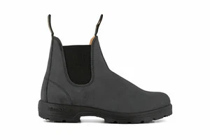 Blundstone Unisex 587 Rustic Black Leather Chelsea Ankle Classic Mens Boots - Picture 1 of 10