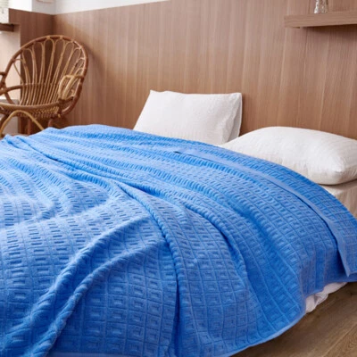 Retro Cotton Blanket Pure Cotton Towel Blankets Quilt Traditional Top Bed Sheet - Image 1 of 4