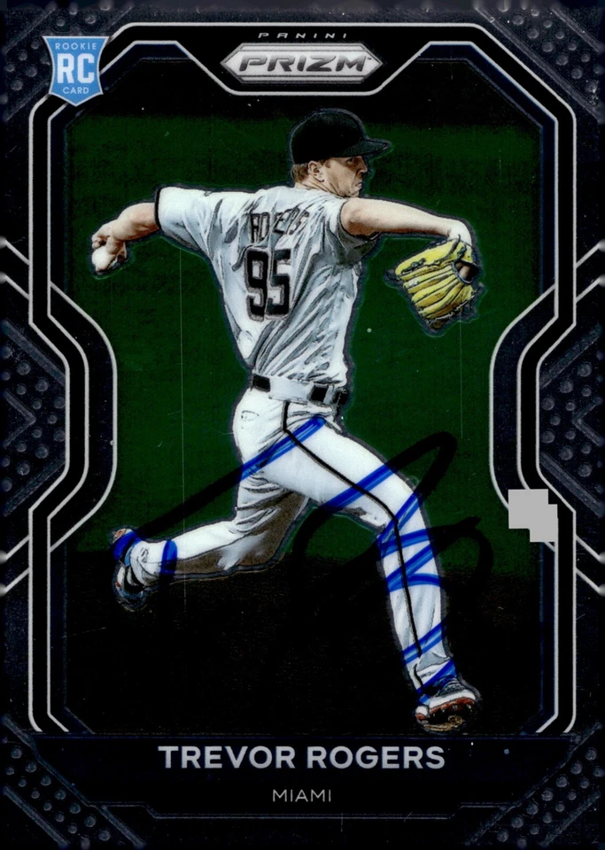 Trevor Rogers - Signed 2021 Panini Prizm Rookie Card #73 - Miami Marlins - Image 1 of 2