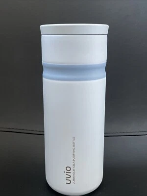 Botella de agua de paja autopurificante ultravioleta Uvio - azul polar sin pajita Foto 1 de 4