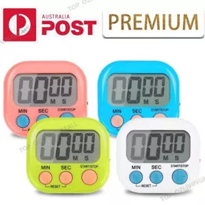Kitchen Timer Sport Alarm Large LCD Digital Display Screen Magnetic COUNT Down - Picture 1 of 14