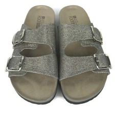 white mountain gold glitter sandals