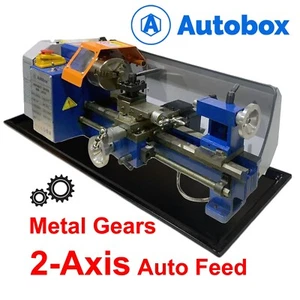 2 Axis Auto Power Feed 7x14" Metal Gear Mini Lathe High Torque Variable Speed - Picture 1 of 10