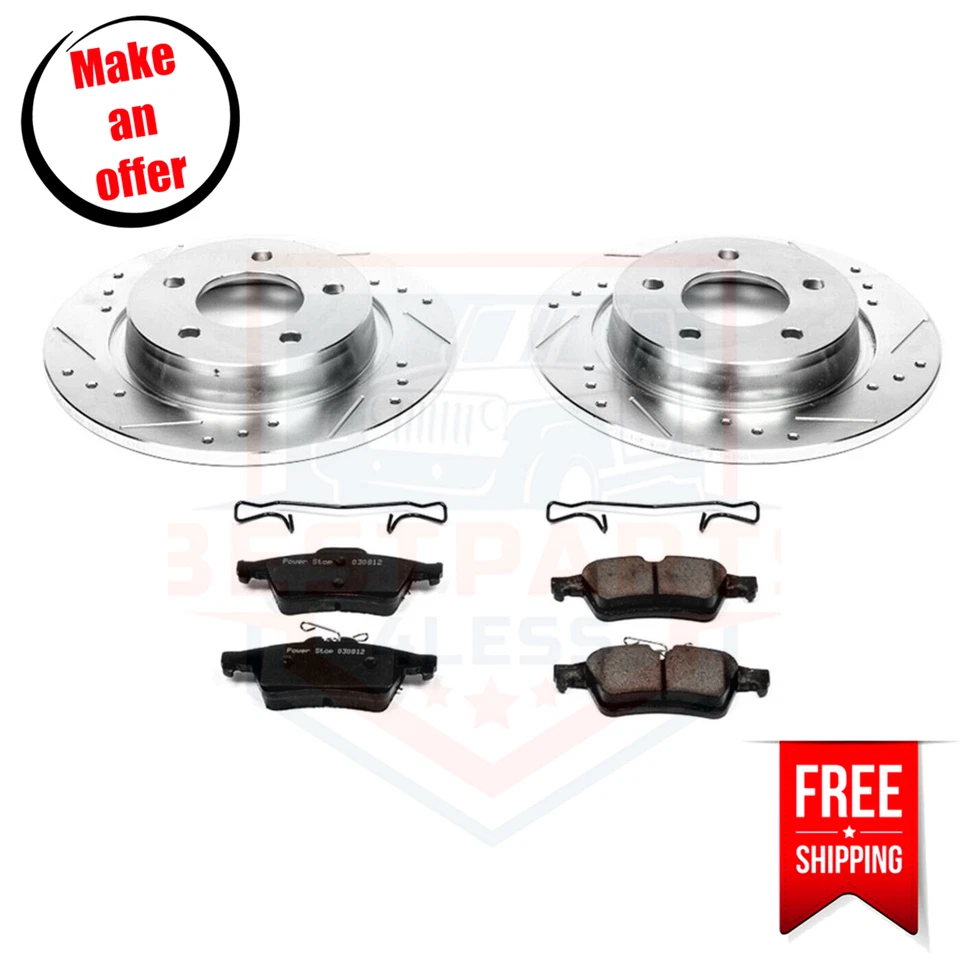 Kit de 5 tacos y disco de freno trasero Powerstop K129 para Mazda 3 S 2004-2013 Foto 1 de 2