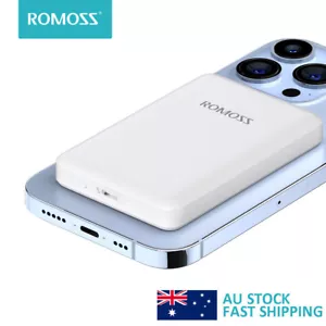 ROMOSS 5000mAh Wireless Power Bank, 15W & PD20W Magnetic Portable Charger - Picture 1 of 9