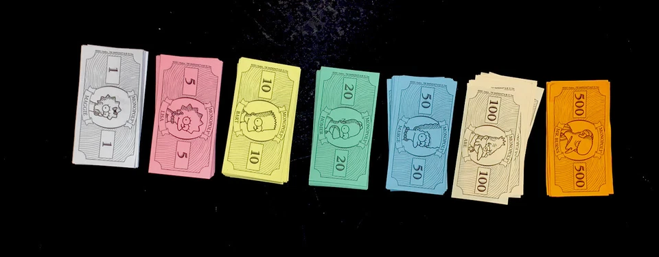 Monopoly The Simpsons 2001 Edition Replacement Play Money Parts Lot - Image 1 of 1