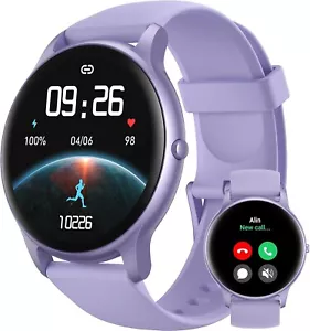 Round Smart Watch Waterpoof/Heart Rate/Sleep/Steps for Samsung Galaxy S24 FE - Picture 1 of 52