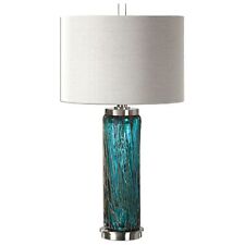 Uttermost 27087-1 Almanzora Blue Glass Table Lamp