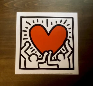 KEITH HARING LOVE Lithograph Print Limited Edition Rare warhol - Picture 1 of 1