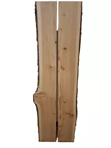 2x Lärche Bohle Brett Holz Baumkante Rinde Riss DIY Deko Regalbrett Ablage - Bild 1 von 8