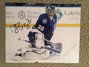 Tampa Bay Lightning Ben Bishop Signed 8x10 NHL Photo COA - Picture 1 of 2