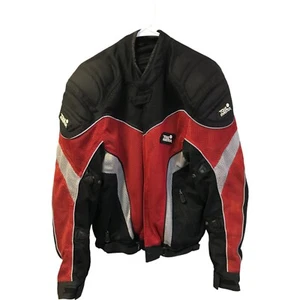 Tour Master Intake Motorcycle Moto Jacket Men 42 Zip Up Black Mesh Padded Riding - Picture 1 of 11